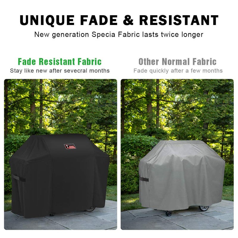 Kingkong Grill Cover 7130 Premium Outdoor Cover for Weber Genesis II 3 Burner & Genesis 300 Series Grill and Genesis II LX 300 Series Gas Grill Including Stainless Steel Meat Fork, Spatula and Tongs - Image 3